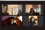 Camp Harbor View teems of a Zoom call smiling
