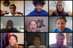 Teens and CHV staff on a Zoom call